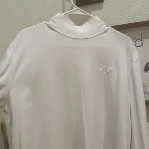 White Long Sleeve Turtleneck Top